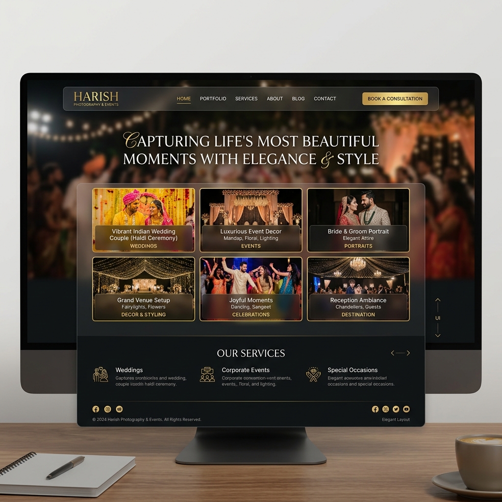 Harish Photography - Creative portfolio website optimized for high-speed image delivery